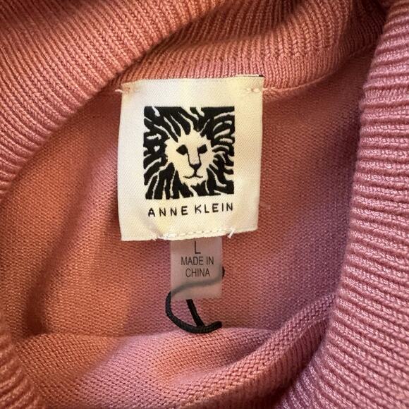NWT Anne Klein Pink Short Sleeve Women’s Turtleneck Shirt Size Large MSRP $79 - Picture 6 of 11